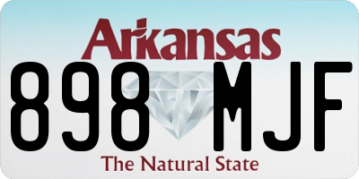 AR license plate 898MJF
