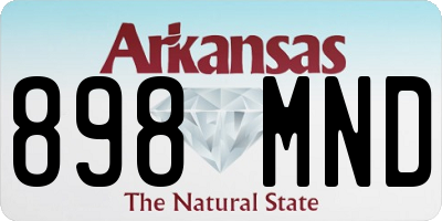 AR license plate 898MND