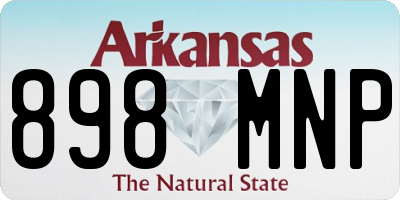 AR license plate 898MNP