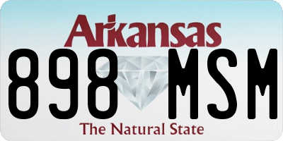 AR license plate 898MSM