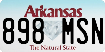 AR license plate 898MSN