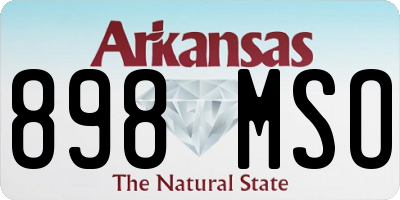 AR license plate 898MSO