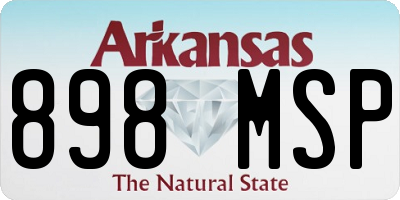 AR license plate 898MSP