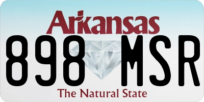 AR license plate 898MSR