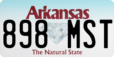 AR license plate 898MST
