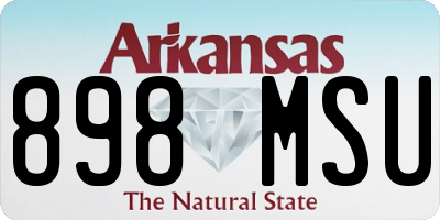 AR license plate 898MSU