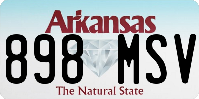 AR license plate 898MSV