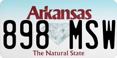 AR license plate 898MSW