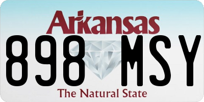 AR license plate 898MSY