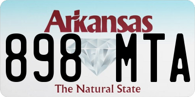 AR license plate 898MTA