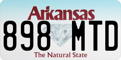 AR license plate 898MTD