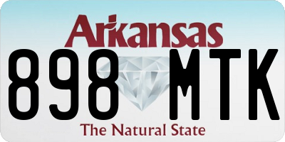 AR license plate 898MTK