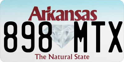 AR license plate 898MTX