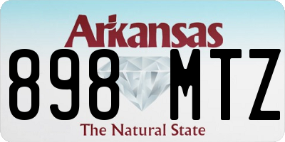 AR license plate 898MTZ