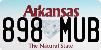 AR license plate 898MUB