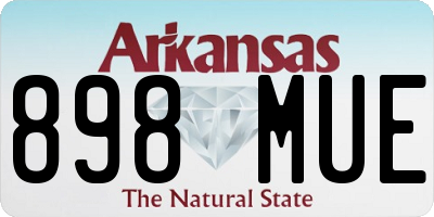AR license plate 898MUE