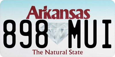 AR license plate 898MUI