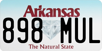 AR license plate 898MUL
