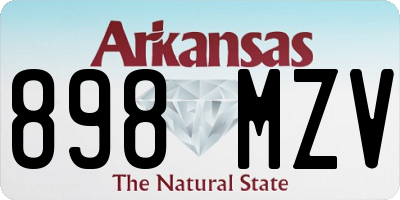 AR license plate 898MZV
