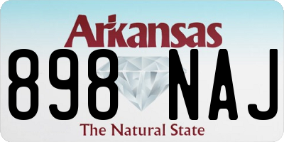 AR license plate 898NAJ
