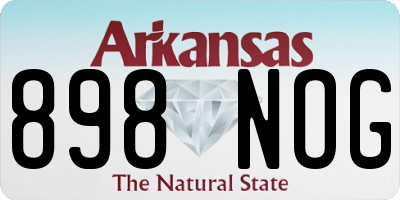 AR license plate 898NOG