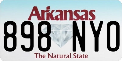 AR license plate 898NYO