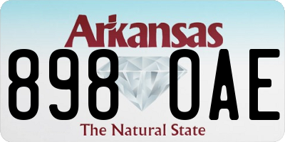 AR license plate 898OAE