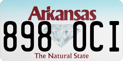 AR license plate 898OCI