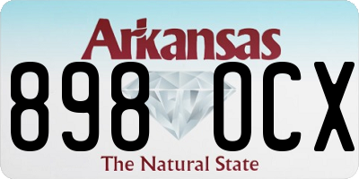 AR license plate 898OCX
