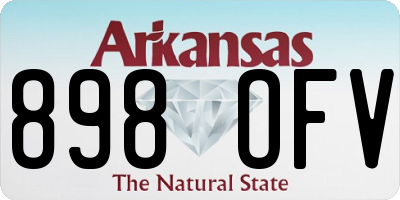 AR license plate 898OFV