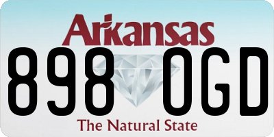 AR license plate 898OGD