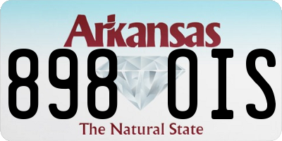 AR license plate 898OIS