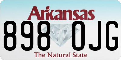 AR license plate 898OJG