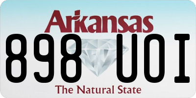 AR license plate 898UOI