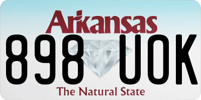 AR license plate 898UOK