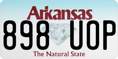 AR license plate 898UOP