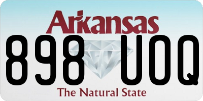 AR license plate 898UOQ