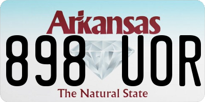 AR license plate 898UOR