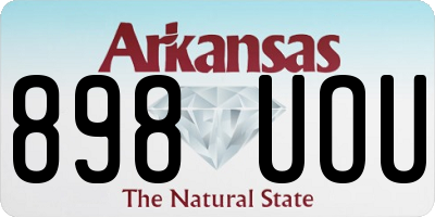 AR license plate 898UOU
