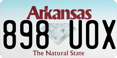 AR license plate 898UOX