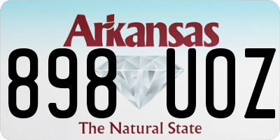 AR license plate 898UOZ