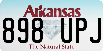 AR license plate 898UPJ