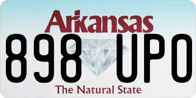 AR license plate 898UPO