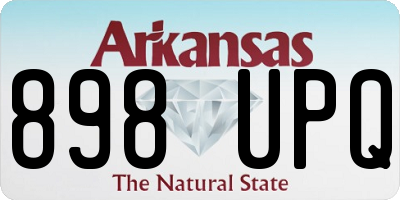 AR license plate 898UPQ