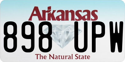 AR license plate 898UPW