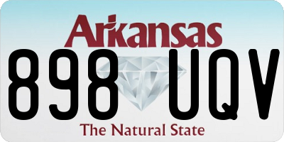 AR license plate 898UQV