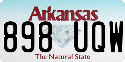 AR license plate 898UQW