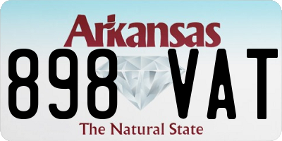AR license plate 898VAT