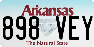 AR license plate 898VEY
