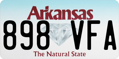 AR license plate 898VFA